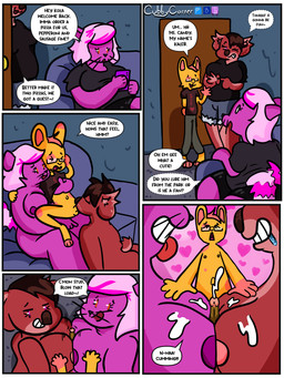adult_on_child adult_on_young age_difference anthro big_breasts bodily_fluids breast_play breasts cum double_team female genital_fluids genitals group group_sex male male/female older_female overweight overweight_female penis pink_body red_body sex small_penis text threesome threesome_invitation titfuck trio yellow_body young young_male cubbycorner kaleb_(cubbycorner) kola_(cubbycorner) felid feline koala lagomorph leporid mammal marsupial rabbit vombatiform 3:4 absurd_res english_text hi_res