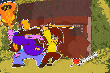 acoustic_guitar ambiguous_gender black_clothing black_eyes black_footwear black_shoes bone bottomwear brown_bottomwear brown_clothing brown_hair brown_pants clothed clothing dark_fountain eyebrows female fight footwear green_clothing green_shirt green_topwear guitar hair heart_symbol hockey_stick humor jacket long_hair musical_instrument pants parody pattern_clothing pattern_shirt pattern_topwear plucked_string_instrument purple_body purple_clothing purple_jacket purple_skin purple_topwear scene_parody shirt short_hair string_instrument striped_clothing striped_shirt striped_topwear stripes teeth topwear white_clothing white_shirt white_topwear yellow_body yellow_clothing yellow_sclera yellow_shirt yellow_skin yellow_teeth yellow_topwear imasiphy deltarune metro-goldwyn-mayer tom_and_jerry undertale_(series) kris_(deltarune) susie_(deltarune) human lightner mammal monster reptile scalie soul_(undertale) 3:2 animated digital_media_(artwork) frame_by_frame loop pixel_(artwork) pixel_animation short_playtime
