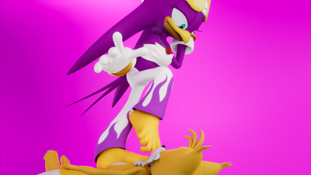 5_toes age_difference anthro dominant dominant_female duo feet female foot_fetish foot_focus foot_in_mouth looking_down lying male male/female older_dom_younger_sub on_back purple_body simple_background submissive submissive_male toe_in_mouth toes yellow_body yellow_feet inkyli sega sonic_riders sonic_the_hedgehog_(series) miles_prower wave_the_swallow avian bird canid canine fox hirundinid mammal oscine passerine swallow_(bird) 16:9 3d_(artwork) digital_media_(artwork) hi_res widescreen