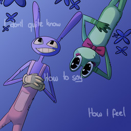 4_fingers anthro bow_tie duo female field fingers flower hand_behind_head hand_on_chest looking_at_another looking_up lying lyrics male membrane_(anatomy) on_back pie_cut_eyes plant resting smile text webbed_hands screaming_alice glitch_productions the_amazing_digital_circus jax_(tadc) ribbit_(tadc) amphibian frog lagomorph leporid mammal rabbit 1:1 absurd_res hi_res