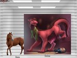 balls comparing duo feral genitals male penis red_body scales scarf size_difference tail naive_tabby mythology ray_vanhem dragon equid equine horse mammal mythological_creature mythological_scalie scalie 2023