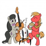 artificial_intelligence band bow_(feature) bow_(stringed_instrument) bow_tie bowed_string_instrument cello cutie_mark female feral g_clef group machine male musical_instrument playing_music simple_background string_instrument tail turret white_background madmax friendship_is_magic hasbro my_little_pony portal_(series) valve big_macintosh_(mlp) octavia_(mlp) sentry_turret_(portal) turret_(portal) earth_pony equid equine horse mammal pony robot 1:1 crossover