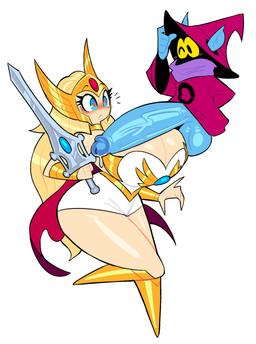 5_fingers :o balls big_balls big_breasts big_penis black_eyes blonde_hair blue_balls blue_body blue_ears blue_eyes blue_glans blue_penis blue_skin blush blush_lines bodily_fluids breasts cape choker cleavage clothed clothing dress dripping duo eyebrows eyelashes female female_human female_on_humanoid fingers floating genital_fluids genitals glans glistening glistening_balls glistening_breasts glistening_genitalia glistening_glans glistening_legs glistening_penis glistening_thighs gold_(metal) gold_armwear gold_choker gold_jewelry gold_necklace hair hand_behind_back hat headgear headwear heart_pupils highlights_(coloring) holding_melee_weapon holding_object holding_sword holding_weapon huge_balls huge_breasts huge_penis human_on_humanoid humanoid_genitalia humanoid_penis humanoid_pointy_ears hyper hyper_balls hyper_genitalia hyper_penis interspecies jewelry larger_female larger_human leaking_precum light_body light_breasts light_skin long_hair looking_at_another looking_at_another's_genitalia looking_at_another's_penis looking_at_genitalia looking_at_penis male male/female male_humanoid male_on_human melee_weapon necklace not_furry one_eye_closed open_mouth penis penis_awe penis_on_breast pink_pupils pointy_ears precum precum_drip precum_from_penis presenting presenting_penis pupils purple_clothing purple_hat purple_headwear purple_robe purple_scarf purple_witch_hat raised_eyebrows red_blush red_cape red_clothing robe scarf shadow_face simple_background size_difference small_but_hung smaller_humanoid smaller_male sword thick_thighs vein veiny_penis weapon white_background white_clothing white_dress white_sclera wide_hipped_female wide_hipped_human wide_hips yellow_sclera theguywhodrawsalot filmation masters_of_the_universe mattel she-ra_(copyright) orko she-ra_(she-ra) human humanoid mammal trollan 2025 digital_media_(artwork) hi_res