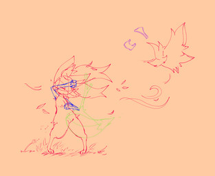 anthro areola breasts clothing discarded_clothing discarded_underwear female genitals nude pseudo_clothing shielding_eyes small_areola small_breasts solo underwear vulva wardrobe_malfunction wind ponduanpondering nintendo pokemon braixen canid canine fox generation_6_pokemon mammal pokemon_(species) true_fox hi_res