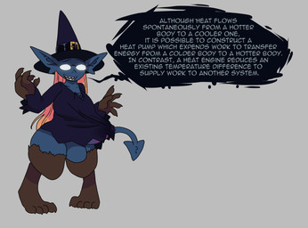 balls clothing dialogue erection eyewear genitals glasses gynomorph hair hat headgear headwear infodumping intersex orange_hair penis short_stack solo speech_bubble standing text wearing_glasses witch_costume witch_hat pasteldaemon humanoid imp english_text trans_(lore) trans_woman_(lore)