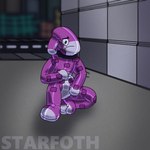 alley black_eyes clean_diaper clothed clothing detailed_background diaper diapersuit eyebrows fetish_gear fully_clothed purple_clothing purple_suit road sitting solo street suit wearing_diaper worried star_art_hd sockpuppy_(wiprogress) 1:1 hi_res shaded soft_shading