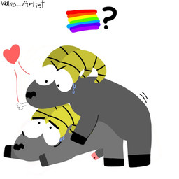 animal_genitalia animal_penis bovid_horn caprine_horn duo fur genitals grey_body grey_fur heart_symbol hooves horn love male male/male not_furry penis ram_horn sex walrus_artist comedy_central south_park rammyariesgoated bighorn_sheep bovid caprine mammal sheep 1:1