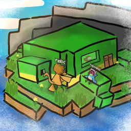 building construction door duo feral flower grass house male male/male plant sea shell water gg-0_0-jurejo123 among_us innersloth microsoft minecraft mojang xbox_game_studios felix_(gg-0_0-jurejo123) palomino_(gg-0_0-jurejo123) avian bird columbid felid feline lion mammal pantherine pigeon reptile scalie tortoise turtle 1:1