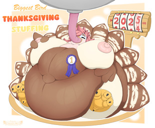 anthro beak belly belly_expansion big_belly big_breasts breasts expansion feeding feeding_birds feeding_tube female growth holidays hose hose_in_mouth hose_inflation huge_belly huge_breasts hyper hyper_belly hyper_breasts inflation medical_instrument morbidly_obese morbidly_obese_female nipples non-mammal_nipples obese obese_anthro obese_female over_weight overweight overweight_anthro overweight_female scientific_instrument slightly_chubby slightly_chubby_female solo weight_gain neo_geppetto thanksgiving avian bird galliform phasianid turkey 2025 absurd_res hi_res