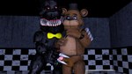 balls bow_tie duo electronics genitals hand_on_shoulder handjob holding_object intraspecies machine male male/male microphone penile penis sex size_difference standing sky_chaser five_nights_at_freddy's five_nights_at_freddy's_4 scottgames freddy_(fnaf) nightmare_(fnaf) animatronic bear black_bear mammal robot ursine 16:9 3d_(artwork) digital_media_(artwork) hi_res source_filmmaker_(artwork) widescreen