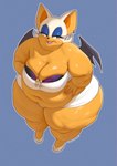 anthro big_breasts breasts cleavage clothed clothing female footwear high_heels looking_at_viewer morbidly_obese obese overweight shoes solo wings totesfleisch8 sega sonic_the_hedgehog_(series) rouge_the_bat bat mammal 2024 hi_res