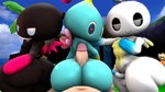 big_butt black_body blue_body butt first_person_view grin group group_sex heart_eyes heart_symbol hot_dogging interspecies male male/male narrowed_eyes seductive sex smile white_body aidenz sega sonic_the_hedgehog_(series) cream_the_rabbit chao_(sonic) dark_chao hero_chao human mammal 16:9 3d_(artwork) digital_media_(artwork) hi_res widescreen