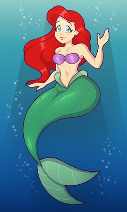 blue_eyes bra clothing eyebrows female hair lips long_hair mermaid_tail navel open_mouth open_smile raised_eyebrows red_hair red_lips seashell_bra smile split_form text underwear tonyneely disney the_little_mermaid_(1989) ariel_(disney) aquatic merfolk 3:5 absurd_res digital_drawing_(artwork) digital_media_(artwork) english_text hi_res