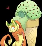 dessert feral food fur green_eyes heart_symbol ice_cream licking simple_background solo tongue tongue_out transparent_background where_is_your_god_now feardakez hasbro my_little_pony fan_character non_toxic_(oc) food_creature ice_cream_creature tatzlpony 2019 alpha_channel