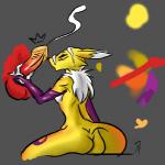 black_nose black_sclera breasts crown cum cum_on_face cumshot digimon disembodied_penis facial_markings fox7 fur gloves handjob humanoid_penis male markings open_mouth orgasm penis renamon sitting tuft
Rating: Explicit
Score: 5
User: ChestFox
Date: March 22, 2014