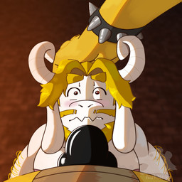 anthro beard blush bulge duo facial_hair hair headpat male male/male nuknuks mario_bros nintendo undertale_(series) asgore_dreemurr bowser bovid caprine goat mammal reptile scalie turtle 1:1 hi_res