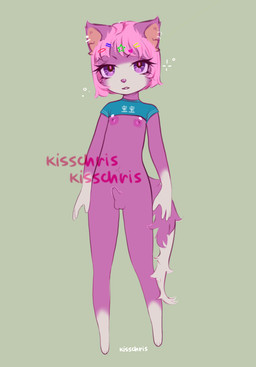 accessory adolescent aged_down anthro balls bangs belly blue_clothing bodily_fluids butt clothed clothing crop_top ear_piercing ears_up erection feet fingers fur genitals gynomorph hair hair_accessory hairclip intersex looking_at_viewer nipples open_mouth penis piercing pink_hair pose purple_body purple_eyes purple_fur ring_piercing shirt simple_background smile solo standing tail text topwear tuft white_body wide_hips young young_anthro young_gynomorph young_intersex kisschris domestic_cat felid feline felis mammal archived_source digital_media_(artwork) english_text hi_res adopted_(lore)