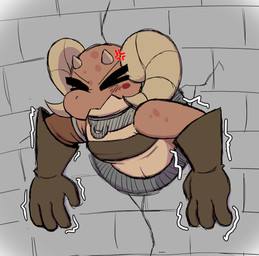 anthro blush clothed clothing collar cracks female flustered gloves handwear horn pushing shortstack simple_background skimpy solo stuck wall_(structure) feladrine piko_(simplifypm) kobold scalie 2024 absurd_res colored colored_sketch digital_media_(artwork) hi_res shaded sketch