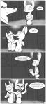 2017 anthro arctic_fox bouquet canid canine canis clothed clothing comic crossed_arms dialogue disney ear_markings english_text facial_markings female flower fox greyscale group head_markings hi_res holding_object inside jack_savage jewelry lagomorph leporid male mammal markings monochrome necklace necktie plant rabbit skye_(zootopia) speech_bubble standing suit text tggeko true_fox url wolf zootopia
