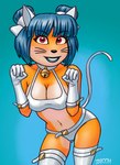 anthro bell bra breasts camel_toe clothing collar fake_cat_ears fake_ears fake_tail female legwear looking_at_viewer panties paw_pose pose solo stockings underwear zaboom activision crash_bandicoot_(series) crash_team_racing_(series) crash_team_racing_nitro-fueled megumi_bandicoot bandicoot mammal marsupial