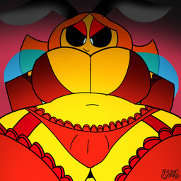 antennae_(anatomy) anthro anthrofied armwear big_breasts black_sclera breasts camel_toe cleavage clothed clothing elbow_gloves eyeshadow female garter_straps genital_outline gloves hair handwear legwear lingerie looking_at_viewer looking_down looking_down_at_viewer low-angle_view makeup navel orange_hair panties red_eyeshadow simple_background smile smiling_at_viewer solo stockings thick_thighs thigh_highs underwear vulva_outline white_eyes wings yellow_body filthycottonart unfortu-nate beatrice_(unfortu-nate) arthropod bee hymenopteran insect 1:1 2026 digital_media_(artwork) hi_res