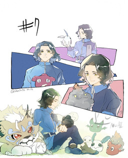 baby_digimon bite black_hair brown_body brown_fur feral fur group hair long_hair male neonate red_eyes tusks young shen7094 bandai_namco digimon digimon_beatbreak kyo_sawashiro botamon cougarmon digimon_(species) felid feline human mammal mokumon petitmon poyomon punimon pupumon waddling_head hi_res