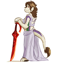 anthro back_tattoo breasts brown_hair brown_tail_tuft claws clothed clothing feet female fur fur_markings green_markings hair long_hair looking_at_viewer looking_back markings melee_weapon pawpads paws pose purple_clothing purple_markings purple_tattoo rear_view red_eyes robe simple_background smile smiling_at_viewer solo sword tail tail_tuft tattoo tuft weapon white_body white_fur white_tail akamaruburningred raemyshu third-party_edit rvb_revolution murabal_(raemyshu) alien chupadore mammal 1:1 2021 digital_media_(artwork) hi_res