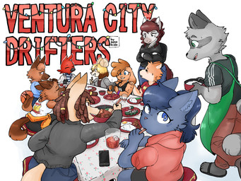 5_fingers anthro apron athletic athletic_anthro athletic_female ball basketball_(ball) beak beverage black_clothing black_shirt black_sleeveless_shirt black_topwear blue_clothing blue_ears blue_eyes blue_hair blue_topwear bottomwear bowl breasts brown_body brown_ears brown_fur brown_hair brown_tail cellphone chopsticks christmas_decorations christmas_lights circle_eyebrows clothed clothed_anthro clothed_female clothed_male clothing container crossed_arms cup cushion denim denim_bottomwear denim_clothing eating egg egg_(food) electronics eye_through_hair eyebrow_through_hair eyebrows eyes_closed facial_markings feathers female female_anthro fingers floppy_ears food footwear fur glass green_apron green_clothing green_eyes grey_body grey_clothing grey_ears grey_fur grey_sweater grey_tail grey_topwear group hair hand_on_another's_shoulder hand_on_shoulder head_markings holding_cellphone holding_chopsticks holding_object holding_phone holding_smartphone hoodie ice ice_cube jeans jewelry looking_at_another looking_at_viewer looking_back looking_back_at_viewer lop_ears male markings mask_(marking) mouth_closed muscular muscular_anthro muscular_female necklace open_mouth open_smile pants pattern_clothing pattern_scarf phone plate red_body red_clothing red_feathers red_hoodie red_text red_topwear rice sandals scarf shirt shoes simple_background sitting sleeveless_shirt smartphone smile striped_clothing striped_scarf stripes sushi sweater t-shirt tail text topwear translucent translucent_hair white_background white_clothing white_shirt white_topwear conditional_dnp sonokido ventura_city_drifters alina_scratch bianca_douglas elias_quill emily_lang ivy_fowler_(sonokido) kyoko_ando marie_hewlett rose_naire sahara_taylor violet_naire avian bird canid canine canis cardinal_(bird) domestic_cat domestic_dog equid equine felid feline felis fennec_fox fox german_shepherd herding_dog horse lagomorph leporid mammal oscine passerine pastoral_dog piranga procyonid rabbit raccoon rodent russian_blue scarlet_tanager shiba_inu spitz true_fox 2020 4:3 digital_drawing_(artwork) digital_media_(artwork) hi_res