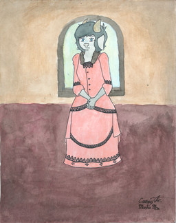 anthro blank_expression clothed clothing dress female holding_own_hand inside looking_at_viewer solo victorian window boppidafterdark rose_(rosethegoat) bovid caprine goat mammal hi_res painting_(artwork) traditional_media_(artwork) traditional_painting_(artwork) traditional_watercolor_(artwork) watercolor_(artwork)