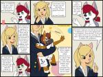 4:3 age_difference anthro blonde_hair breasts canid canine canis carrying_another cleavage clothed clothing collaboration comic dialogue digital_media_(artwork) domestic_cat domestic_dog duo_focus english_text equid equine eye_through_hair felid feline felis female fiona_lovecraft flashback green_eyes group hair horse husky kammypup kammypup_(artist) male mammal nordic_sled_dog older_female ponce red_hair runt_(artist) speech_bubble spitz text toddler translucent translucent_hair young young_anthro young_female young_male younger_female younger_male