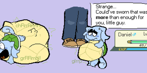 >_o abdominal_bulge after_vore anthro ass_up before_and_after belly belly_on_ground belly_reduction big_belly black_eyelids bloated blue_body blush blush_lines bodily_fluids bodily_noises burp_cloud burping cheek_blush closed_frown dialogue digestion digestion_noises duo ellipsis embarrassed fatal_vore frown gameplay_mechanics gaping_mouth green_burp_cloud green_shell gui hand_imprint hand_on_belly health_bar huge_belly hyper hyper_belly imprint lidded_eyes looking_at_belly looking_at_own_belly looking_at_self looking_down looking_down_at_belly looking_down_at_self lying male monotone_background mostly_offscreen_character motion_lines mouth_closed narrowed_eyes nose_blush on_front one_eye_closed open_mouth resting_on_belly rumbling_stomach shell simple_background soft_vore solo_focus standing sweat sweatdrop tail talking_to_another tan_body text text_emphasis tongue turtle_shell unseen_prey vore wavy_frown meatcanister nintendo pokemon daniel_(meatcanister) generation_1_pokemon pokemon_(species) reptile scalie squirtle 2026 digital_media_(artwork) english_description english_text hi_res pixel_(artwork)