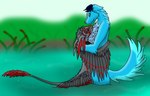 3_fingers 4_ears anthro arm_tuft biped black_hair black_sclera blue_body blue_fur blue_mane blue_sky blue_tail blurred_background bokeh canine_ears cattail_(plant) curved_tail cute_fangs dark_body dark_feathers dark_wings day depth_of_field detailed_background detailed_feathers dirt duo elbow_tuft exposed_teeth face_to_face facing_each_other fangs feather_hair feathered_arms feathered_ears feathered_tail feathered_wings feathers fingers fluffy fluffy_tail fur furry_tail green_eyes grey_body grey_feathers grey_hair grey_sclera grey_tail grey_wings hair hug hugging_another intimate legs_together long_ears long_tail looking_at_another looking_at_partner looking_down looking_up love male male/male mane monotone_body monotone_fur monotone_hair monotone_mane monotone_tail mud multi_ear multicolored_body multicolored_feathers multicolored_wings nature outside partially_submerged plant pseudo_hair red_body red_eyes red_feathers red_tail red_wings river romantic romantic_couple short_hair sky snout snout_size_difference spiky_hair standing_in_water striped_feathers striped_wings stripes tail tail_tuft teeth thin_tail tuft two_tone_body two_tone_feathers two_tone_tail two_tone_wings water winged_arms wings unknown_artist achak-claw error-wolf gatsinir-the-avali xyron avali canid canine canis mammal wolf detailed