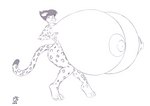 anthro big_breasts breast_implants breasts female huge_breasts inflation saline solo badgerben taraburst cheetah felid feline mammal implants_(disambiguation) absurd_res hi_res