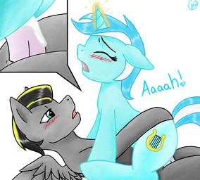 blush bodily_fluids canon_x_oc cowgirl_position cum cum_inside cutie_mark duo erection eyes_closed female female_on_top female_penetrated feral from_front_position genital_fluids genitals hair horn male male/female male_on_bottom male_penetrating male_penetrating_female multicolored_hair on_bottom on_top penetration penis sex straddling tail flightless friendship_is_magic hasbro my_little_pony mythology cielo_rey fan_character lyra_heartstrings_(mlp) equid equine mammal mythological_creature mythological_equine unicorn