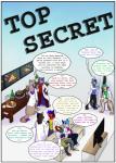 absurd_res anthro azzyen border canid canine canis clothing coat comic cover dialogue digital_media_(artwork) dire_wolf domestic_cat english_text felid feline felis gaming hi_res hyena lab_coat mammal party poojawa prehistoric_species scientist sergal spotted_hyena tail taur text topwear white_border wolf young_intellegent_furry_friend