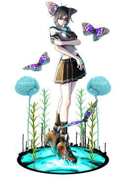 ambiguous_feral ambiguous_gender antennae_(anatomy) asian_clothing belt black_bottomwear black_clothing black_hair black_skirt boots bottomwear brain brown_clothing brown_footwear brown_high_heels clothing digit_ring east_asian_clothing eyewear female female_focus female_human feral finger_ring footwear glasses grey_eyes grey_hair hair high_heeled_boots high_heels human_focus insect_wings japanese_clothing japanese_school_uniform jewelry lepidopteran_wings looking_at_viewer midriff navel not_furry_focus organs pleated_skirt school_uniform seaweed serafuku shoes short_hair simple_background skirt solo uniform wearing_glasses white_background wings deino_(artist) deino_(modeler) bacterial_contamination_(song) mathru rubidium_(deino) arthropod butterfly human insect lepidopteran mammal sasakia_charonda 2016 3d_(artwork) autodesk_3ds_max_(artwork) cool_colors digital_media_(artwork) full-length_portrait hi_res portrait