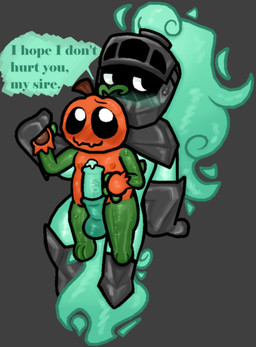 age_difference animal_genitalia animal_penis anthro armor bodily_fluids duo equine_genitalia equine_penis food for_a_head fruit genital_fluids genitals guilty knight male male/male on_lap penis plant precum pumpkin pumpkin_head shota simple_background sitting_on_lap sitting_on_penis slightly_chubby sweat sweaty_legs sweaty_thighs text warrior worried young young_male pebblegorepup blushcrunch_studio dandy's_world roblox gourdy_holloway soulvester_(dandy's_world) ghost humanoid object_head spirit toon_(dandy's_world) 2025 digital_media_(artwork) english_text