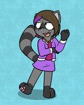 anthro female fur hair solo young young_anthro pokefound big_mouth_(series) da_silva netflix sam_(pink) mammal procyonid raccoon 4:5 hi_res