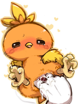animal_genitalia avian_feet beady_eyes beak blush blush_stickers bodily_fluids censored_cloaca censored_genitalia claws cloaca cloaca_juice cloacal cloacal_fingering disembodied_hand duo female female_focus feral fingering first_person_view genital_fluids genitals glistening glistening_eyes head_tuft heart_reaction heart_symbol hearts_around_body hearts_around_head human_pov humanoid_hands interspecies lying mostly_offscreen_character on_back open_beak open_mouth orange_body outline pokephilia pov_hands short_tail simple_background size_difference solo_focus spread_cloaca spreading tail tongue tuft white_background yellow_outline diru nintendo pokemon generation_3_pokemon human mammal pokemon_(species) torchic 3:4 censored hi_res mosaic_censorship