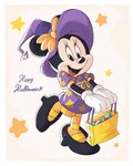 anthro black_nose candy clothing dessert female food footwear gloves handwear hat headgear headwear high_heels holidays legwear open_mouth open_smile shoes smile solo tongue witch_hat sh_disney disney halloween minnie_mouse mammal mouse murid murine rodent 2020 4:5 hi_res