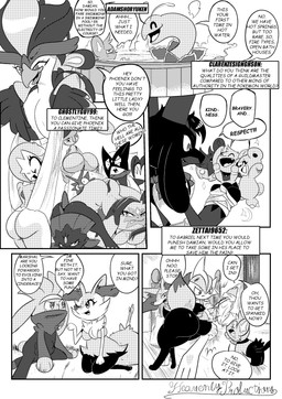 5_panel_comic ambiguous_gender anthro ass_up bed big_butt biped black_body black_fur black_text bodily_fluids breasts butt butt_slap clothed clothing dialogue drooling ellipsis exclamation_point eyebrows eyelashes eyes_closed female feral fluffy fluffy_tail forehead_gem fur furniture gem group hair hand_on_breast hot_spring inner_ear_fluff jack-o'_pose looking_at_another looking_back on_bed open_mouth open_smile paws peak pose quadruped question_mark saliva sharp_teeth sitting sitting_on_bed slap smile speech_bubble standing stick stick_in_tail tail talking_to_another teeth text text_box tongue tuft wall_(structure) water white_sclera heavenlyproductions nintendo pokemon blaziken braixen gallade gardevoir generation_2_pokemon generation_3_pokemon generation_4_pokemon generation_6_pokemon generation_8_pokemon generation_9_pokemon humanoid lucario medicham meganium meowscarada pokemon_(species) pumpkaboo quaquaval raboot shinx sneasler teddiursa weavile 2025 absurd_res comic english_text hi_res monochrome male_(lore)