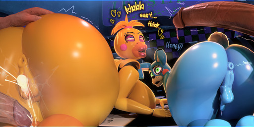 after_sex after_vaginal all_fours anal_wink anthro anthro_focus anus backsack ball_size_difference balls beak beak_lips big_breasts big_butt big_penis blonde_hair blue_balls blue_body blue_eyes blue_penis bodily_fluids breasts brown_balls brown_body brown_penis brown_skin butt butt_size_difference checkered checkered_floor clitoris cum cum_from_vagina cum_in_vagina cum_inside cum_on_penis dark_body dark_skin dialogue dripping duo_focus erection eye_roll eyelashes faceless_character faceless_human faceless_male female female_anthro flaccid foreskin genital_fluids genitals glistening glistening_body glistening_lips glowing glowing_eyes green_eyes group hair hand_on_another's_butt hand_on_butt heart_symbol huge_butt huge_thighs imminent_anal imminent_sex inside lips long_penis looking_pleasured machine male male/female male/male male_anthro male_human micropenis musk nipples non-mammal_breasts non-mammal_nipples non-mammal_vulva open_mouth orange_beak orange_vulva orgasm_face penis penis_size_difference perineum pink_eyelids pink_lips plump_labia precum precum_drip puffy_anus purple_eyelids scut_tail shaking sharp_teeth short_tail small_balls small_penis splurt sweat tail talking_to_another teeth text thick_lips thick_thighs throbbing throbbing_penis tied_hair tight_foreskin toothed_beak trembling unwanted_cum_inside vaginal_fluids vaginal_fluids_on_penis vein veiny_penis vulva wet wet_penis worried yellow_body rckke rckke_(modeler) five_nights_at_freddy's five_nights_at_freddy's_2 scottgames toy_bonnie_(fnaf) toy_chica_(fnaf) animatronic avian bird chicken galliform human lagomorph leporid mammal phasianid rabbit robot robot_anthro 2026 3d_(artwork) absurd_res digital_media_(artwork) english_text hi_res