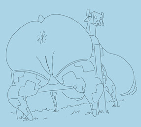 all_fours animal_print animal_print_thigh_highs anus areola big_areola big_breasts big_nipples blue_background bottomless bottomless_taur breasts clothed clothing cow_print cow_print_thigh_highs female fence genitals grass head_horn horn huge_breasts huge_nipples hyper hyper_breasts legwear looking_back nipples pattern_clothing pattern_legwear pattern_thigh_highs plant rear_view short_tail simple_background solo square_head tail thick_thighs thigh_highs vulva nsfwoaf microsoft minecraft mojang xbox_game_studios creeper_(minecraft) creeper_taur taur 2026 black_and_blue digital_drawing_(artwork) digital_media_(artwork) monochrome portrait sketch