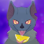 ambiguous_gender food fruit hypnosis hypnotizing_viewer lemon licking looking_at_viewer mind_control open_mouth plant simple_background smile solo teeth tongue tongue_out haika bat mammal megabat 1:1 headshot_portrait hi_res icon portrait