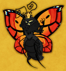 2_antennae 4_fingers 4_legs 4_wings antennae_(anatomy) anthro arthropod_abdomen big_wings black_antennae black_body crown eyespots fingers flying grin head_tuft headgear insect_wings lepidopteran_wings male male_anthro markings multi_wing multicolored_wings nude nude_anthro nude_male orange_wings quadruped ruff simple_background slim_anthro slim_male smile solo spread_wings teeth three-quarter_view toothy_grin tuft wings yellow_background yellow_sclera yellow_teeth m11quda disney hoppers_(disney) pixar titus_(hoppers) arthropod butterfly insect lepidopteran 2026 digital_drawing_(artwork) digital_media_(artwork) flat_colors full-length_portrait hi_res portrait