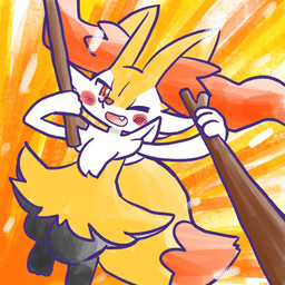 ambiguous_anthro ambiguous_gender anthro biped blush blush_stickers cute_fangs digitigrade dipstick_tail fangs front_view holding_object holding_stick looking_at_viewer markings on_one_leg one_eye_closed open_mouth open_smile simple_background smile snout solo standing stick tail tail_markings teeth wink winking_at_viewer annyui0611 nintendo pokemon braixen canid generation_6_pokemon mammal pokemon_(species) 1:1 2024 digital_drawing_(artwork) digital_media_(artwork) hi_res japanese_description portrait three-quarter_portrait translated_description