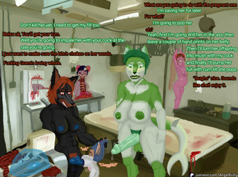 anthro areola asphyxiation big_breasts big_butt big_penis black_body black_fur black_lips blood blood_splatter blue_areola blue_hair blue_nipples blue_penis bodily_fluids bodily_fluids_drip breasts brown_body brown_fur butcher butcher_shop butt choking choking_on_penis deep_throat dominant duo eyeball female forced forced_oral fur genitals gore green_areola green_body green_eyes green_fur green_hair green_nipples green_penis guts gynomorph gynomorph/female hair herm herm/female intersex intersex/female intestines knot larger_dom larger_female lips mouth_shot multicolored_body muscular muscular_gynomorph muscular_herm muscular_intersex muscular_thighs mutilation neck_bulge nipples open_mouth oral oral_penetration orange_hair organs penetration penis pink_body pregnant pregnant_female profanity rape red_eyes red_hair rib_cage saliva saliva_on_penis sex sex_slave size_difference slave text thick_thighs vein veiny_penis white_body white_fur yellow_eyes angel_kiitty sasha_abbrams_(angelkiitty) canid canine canis domestic_dog fox humanoid hybrid mammal mastiff molosser rottweiler english_text hi_res url