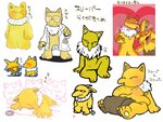 anthro blush clothing coat duo eyewear female fur glasses group heart_symbol lab_coat male sleeping solo text topwear yellow_body yellow_fur wadaru nintendo pokemon alakazam drowzee generation_1_pokemon hypno_(pokemon) jigglypuff pokemon_(species) 4:3 hi_res japanese_text multiple_images