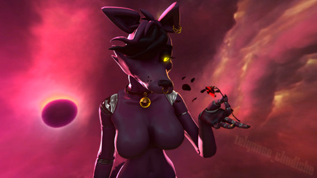 anthro big_breasts breasts collar ear_piercing ear_ring facial_piercing featureless_breasts female flower glowing glowing_eyes gold_(metal) hair holding_flower holding_object machine nose_piercing nose_ring outside petals piercing pink_body plant purple_sky ring_piercing rose_(flower) short_hair sky solo tail yellow_eyes zelyonka disembowell_(modeler) red-eye_(modeler) laura_(fox23space) canid canine fox mammal robot robot_anthro 3d_(artwork) absurd_res digital_media_(artwork) hi_res source_filmmaker_(artwork)