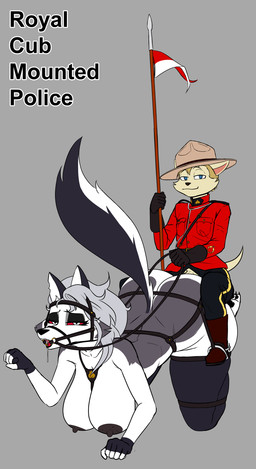 age_difference ambiguous_penetration anthro bdsm big_breasts big_butt bound breasts bridle butt canada clothed clothing dominant dominant_young duo erection facial_tuft female female_penetrated fur gag genitals hair hat headgear headwear huge_butt looking_at_viewer male male/female male_penetrating male_penetrating_female nipples nude older_female open_mouth penetration penile penis police police_uniform red_sclera reins riding riding_on_back ring_gag sex shota simple_background size_difference smaller_male smile tail text topwear tuft uniform white_body white_fur young young_anthro young_male younger_male imierbenety hellaverse helluva_boss mythology royal_canadian_mounted_police fan_character loona_(helluva_boss) percy_lynxoln canid canid_demon canine demon domestic_cat felid feline felis hellhound mammal mythological_canine mythological_creature 2025 absurd_res colored digital_drawing_(artwork) digital_media_(artwork) english_text hi_res